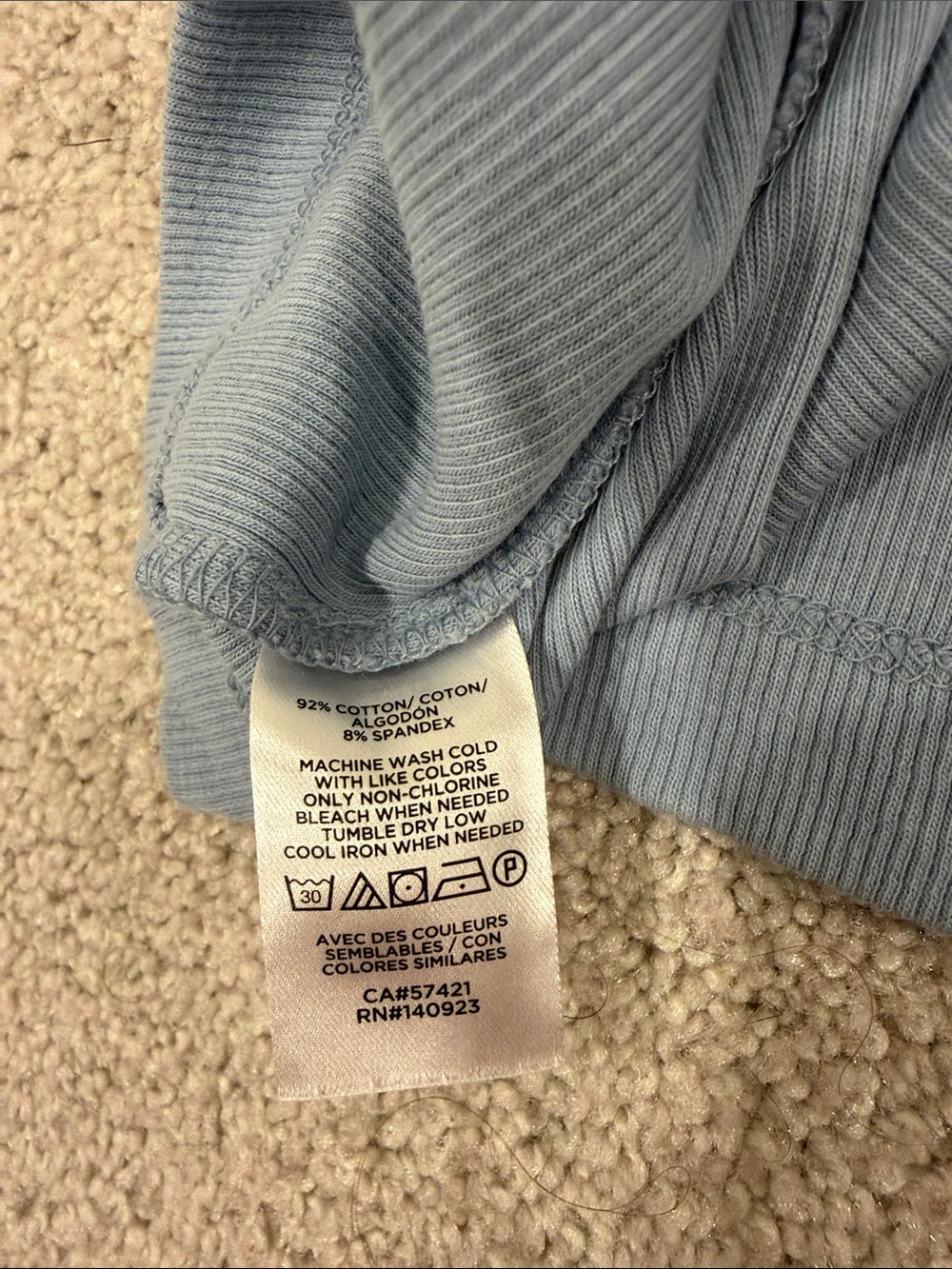 LOFT Slate Blue Ribbed Henley Tank - Picture 4 of 4